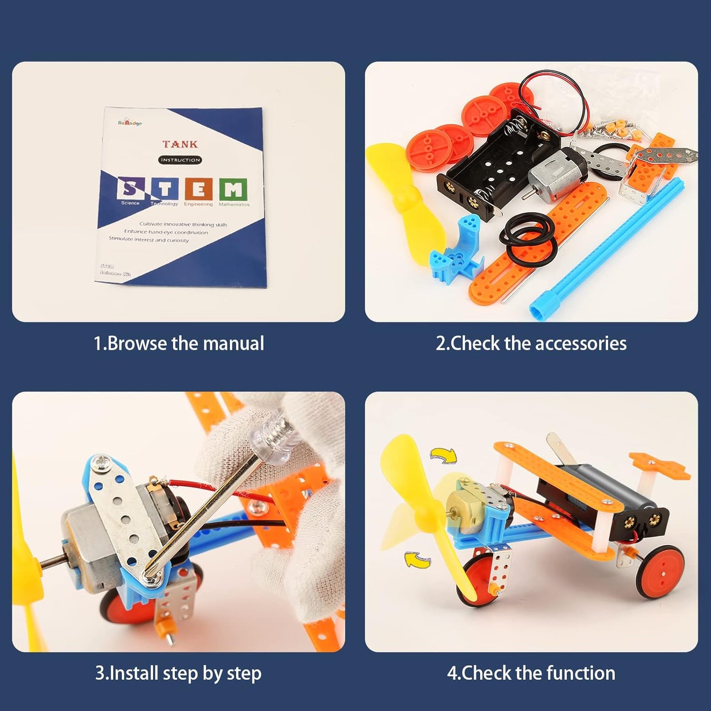 STEM Kits for Kids Crafts 6-8 8-12, Boys Gifts Toys for 6 7 Year Old Boy Birthday Gift, Robot Building Kit 5-7, STEM Toys Craft Kits 6Yr 7Yr Science Activities Robotics Age 8-10 8 9 10 11 12 Years