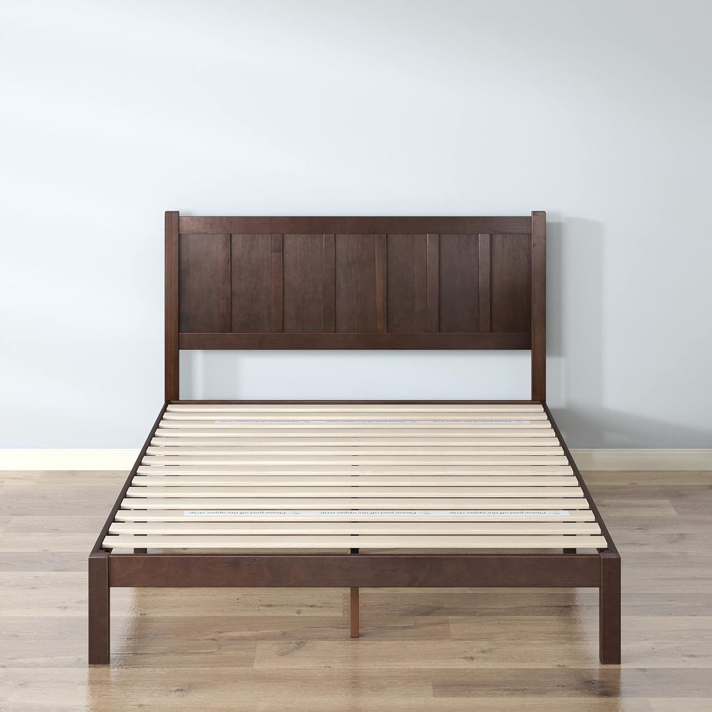 ZINUS Adrian Wood Rustic Style Platform Bed with Headboard, No Box Spring Needed, Wood Slat Support, Queen