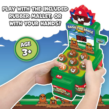 Whack Game with Hammer - A Mole Bashing Game for Kids - Electronic Kids Games - Toys for 3-6 Year Old Boys & Girls - Classic Arcade Game - Toddler Games Ages 3-5 - Free Batteries Included