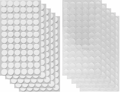 Self Adhesive Dots, Strong Adhesive 600pcs(300 Pairs) 6 Color 3/4" Diameter Sticky Back Nylon Dot, Hook & Loop Dots with Waterproof Sticky Glue Tapes, Suitable for Classroom, Office, Home