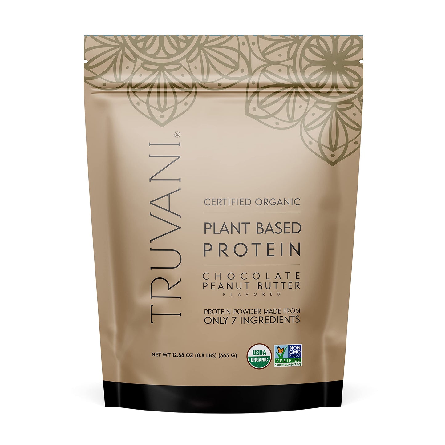 Truvani Vegan Pea Protein Powder | Banana Cinnamon | 20g Organic Plant Based Protein | 1 Serving | Keto | Gluten & Dairy Free | Low Carb | No Added Sugar