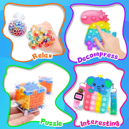 1000pcs Party Favors for Kids, Fidget Toys Pack, Stocking Stuffers, Birthday Toys, Prize Box, Treasure Box, Goodie Bag Stuffers,Carnival Prizes