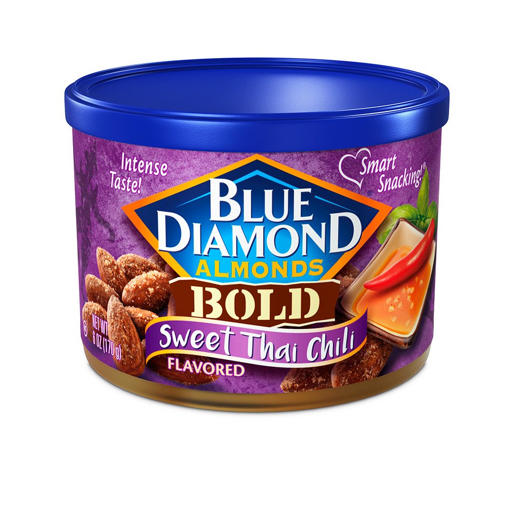 Blue Diamond Almonds Sriracha Flavored Snack Nuts, 6 Oz Resealable Can (Pack of 1)