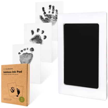 4-Pack Inkless Hand and Footprint Kit - Ink Pad for Baby Hand and Footprints - Dog Paw Print Kit,Dog Nose Print Kit - Baby Footprint Kit, Clean Touch Baby Foot Printing Kit, Handprint Kit (Jet Black)