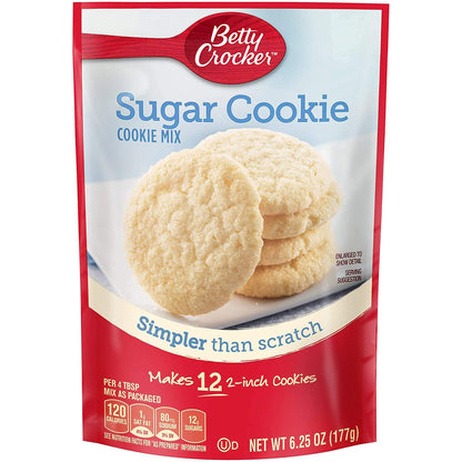 Betty Crocker Peanut Butter Cookie Mix, Makes twelve (12) 2-inch Cookies, 7.2 oz.