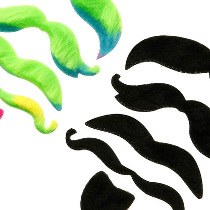 48 Pieces Fake Mustaches, Self Adhesive Novelty Moustaches Fiesta Masquerade Party Supplies Halloween Costume