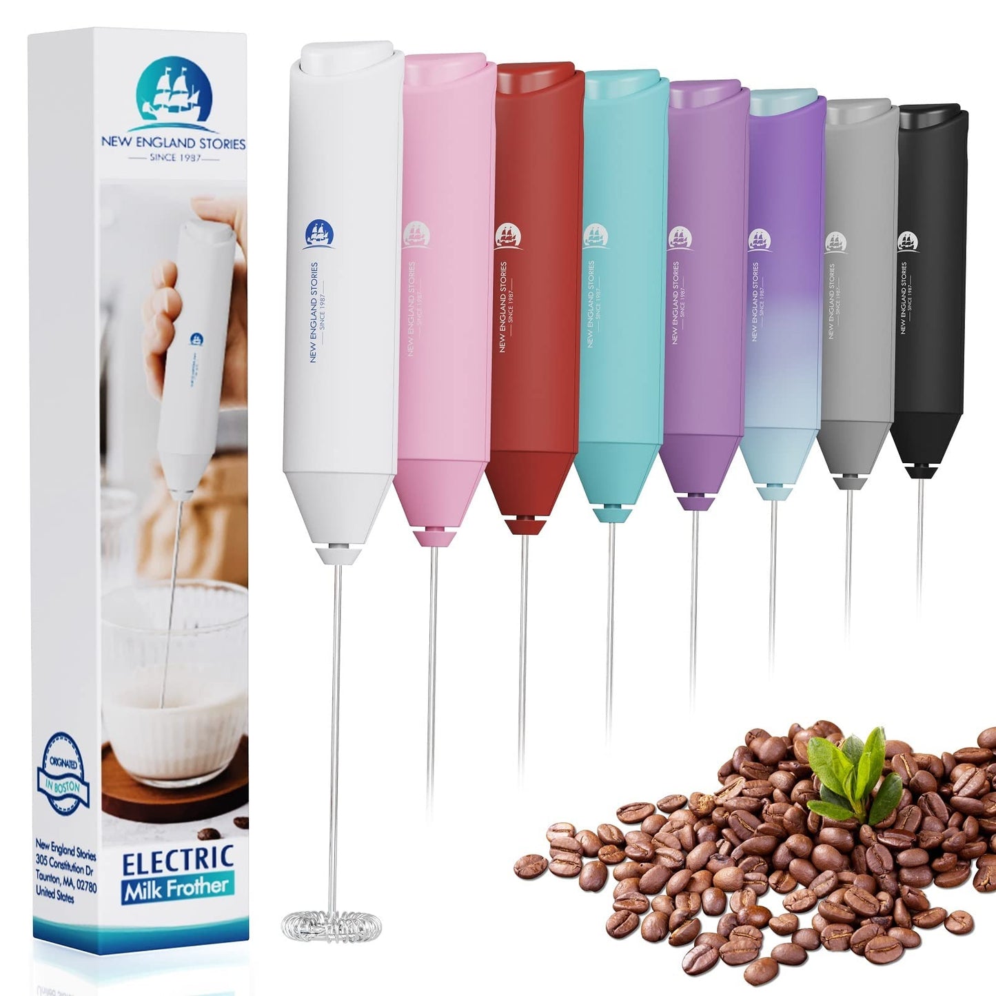 Powerful Milk Frother Handheld Foam Maker, Mini Whisk Drink Mixer for Coffee, Cappuccino, Latte, Matcha, Hot Chocolate, No Stand, Galaxy