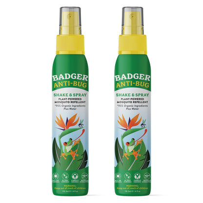 Badger Bug Spray, Non-DEET Mosquito Repellent with Citronella & Lemongrass, Natural Bug Spray for People, Family Friendly Bug Repellent, 4 oz