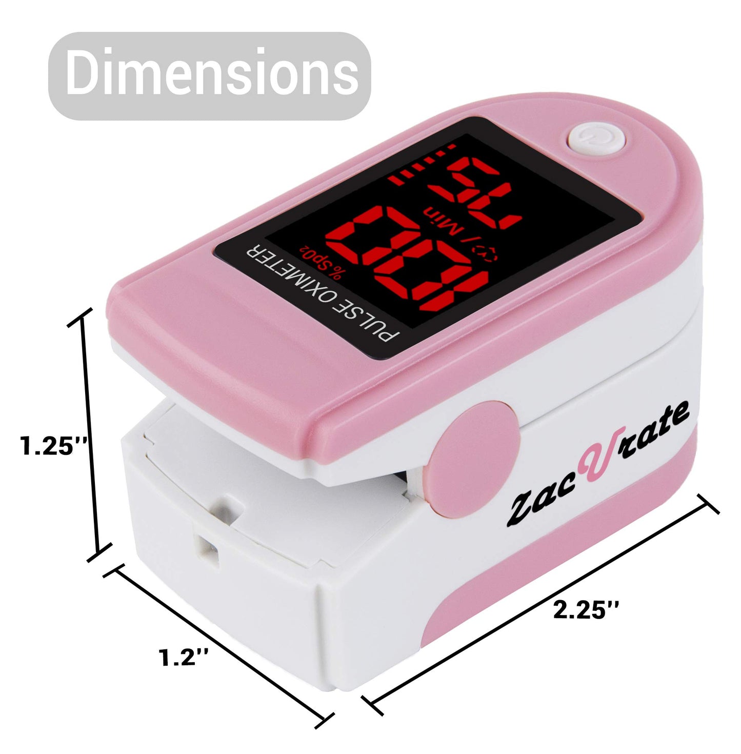 Zacurate Pro Series 500DL Fingertip Pulse Oximeter Blood Oxygen Saturation Monitor with Silicone Cover, Batteries and Lanyard