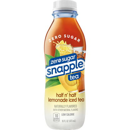 Snapple Zero Sugar Peach Tea, 16 fl oz recycled plastic bottle (Pack of 12)