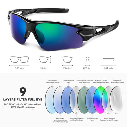 BEACOOL Polarized Sports Sunglasses for Men Women Youth Baseball Fishing Cycling Running Golf Motorcycle Tac Glasses UV400