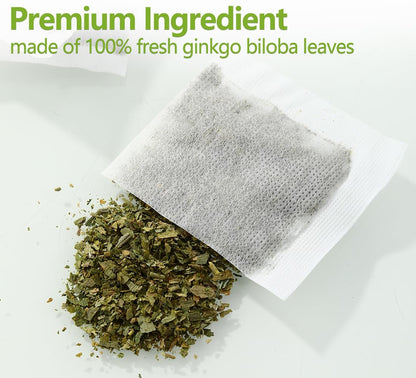 Premium 50 Mullein Leaf Tea Bags. Made with 100% Pure Mullein Leaves, for Lungs Cleanse and Respiratory Support, No Flavoring & No Additives & Caffeine Free.