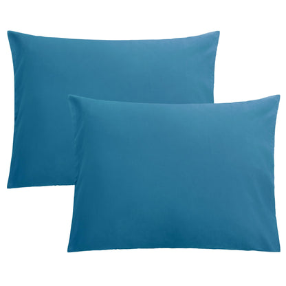 FLXXIE Microfiber Pillow Cases Standard Size, Soft Pillowcases with Envelope Closure, Wrinkle, Stain Resistant Pillow Covers, 20x26, Aqua