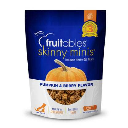 Fruitables Skinny Mini Dog Treats – Healthy Treats for Dogs – Low Calorie Training Treats – Free of Wheat, Corn and Soy – Apple Bacon – 5 Ounces