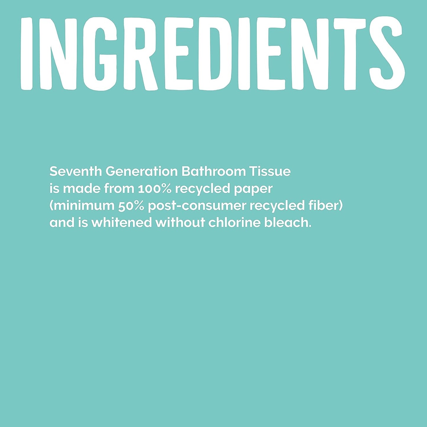 Seventh Generation Toilet Paper Recycled Bath Tissue 4-Pack 100% Recycled Paper 2-ply without Chlorine Bleach 12 Rolls