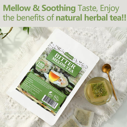 Premium 50 Mullein Leaf Tea Bags. Made with 100% Pure Mullein Leaves, for Lungs Cleanse and Respiratory Support, No Flavoring & No Additives & Caffeine Free.