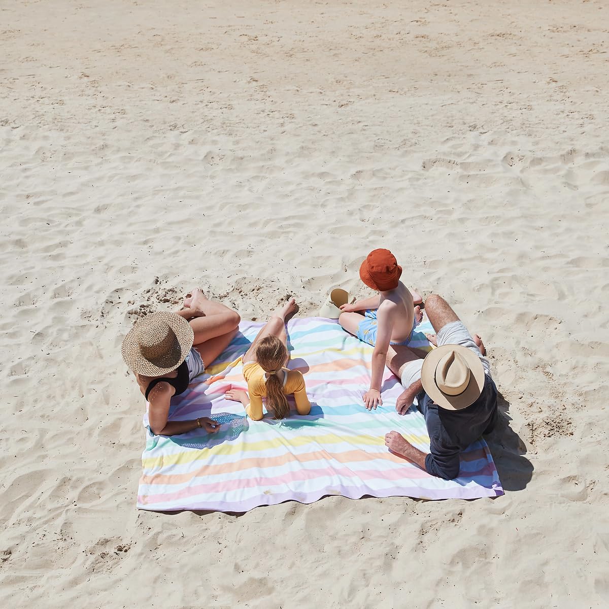 Dock & Bay Beach Towel - Quick Dry, Sand Free - Compact, Lightweight - 100% Recycled - includes Bag - Cabana - Bondi Blue - Extra Large (200x90cm, 78x35)