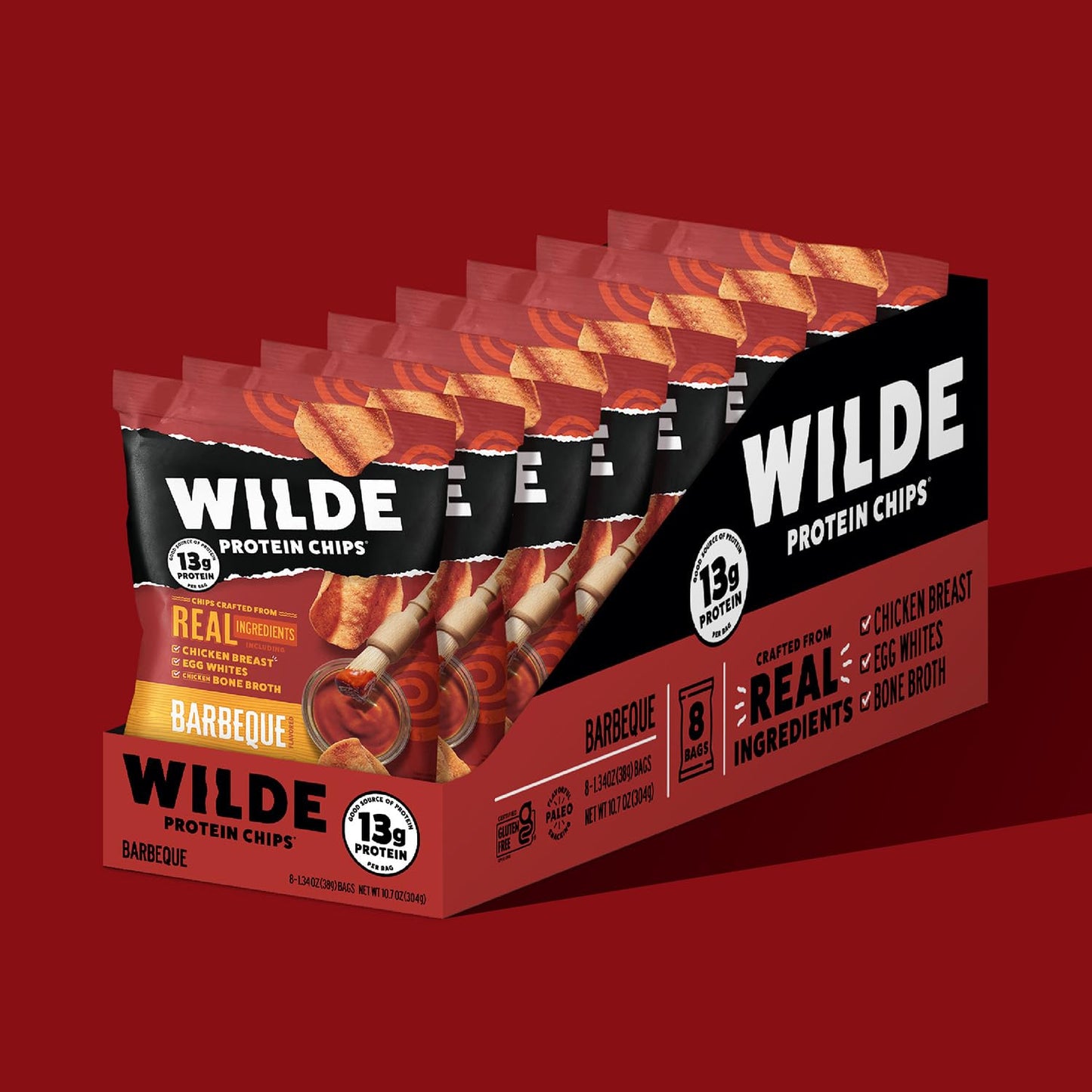 WILDE Spicy Protein Chips Variety Pack, Buffalo, Spicy Queso, Nashville Hot, Thin and Crispy, Protein Snack, Keto Chips, Made with Real Ingredients, 1.34oz Bags (Pack of 12)…