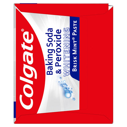 Colgate Baking Soda & Peroxide Toothpaste - Whitens Teeth, Fights Cavities & Removes Stains, Brisk Mint, 6 Ounce (Pack of 2)