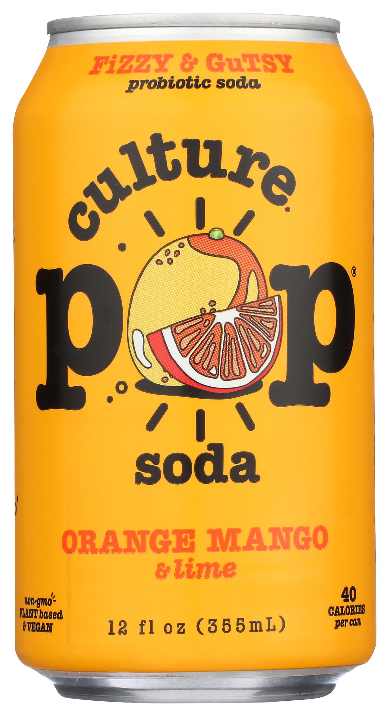 Culture Pop Soda Orange Mango Soda, 12 FZ