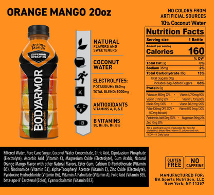 BODYARMOR Sports Drink Sports Beverage, Strawberry Banana, Coconut Water Hydration, Natural Flavors With Vitamins, Potassium-Packed Electrolytes, Perfect For Athletes, 12 Fl Oz (Pack of 8)