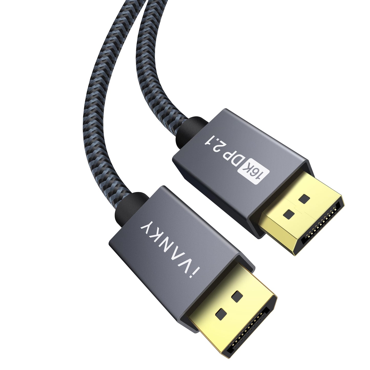 IVANKY VESA Certified DisplayPort Cable, 6.6ft DP Cable 1.2,[4K@60Hz, 2K@165Hz, 2K@144Hz], Gold-Plated Braided High Speed Display Port Cable 144Hz, for Gaming Monitor, Graphics Card, TV, PC, Laptop