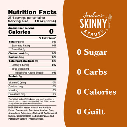 Jordan's Skinny Syrups Sugar Free Coffee Syrup, Vanilla Flavor Drink Mix, Zero Calorie Flavoring for Chai Latte, Protein Shake, Food and More, Gluten Free, Keto Friendly, 25.4 Fl Oz, 2 Pack