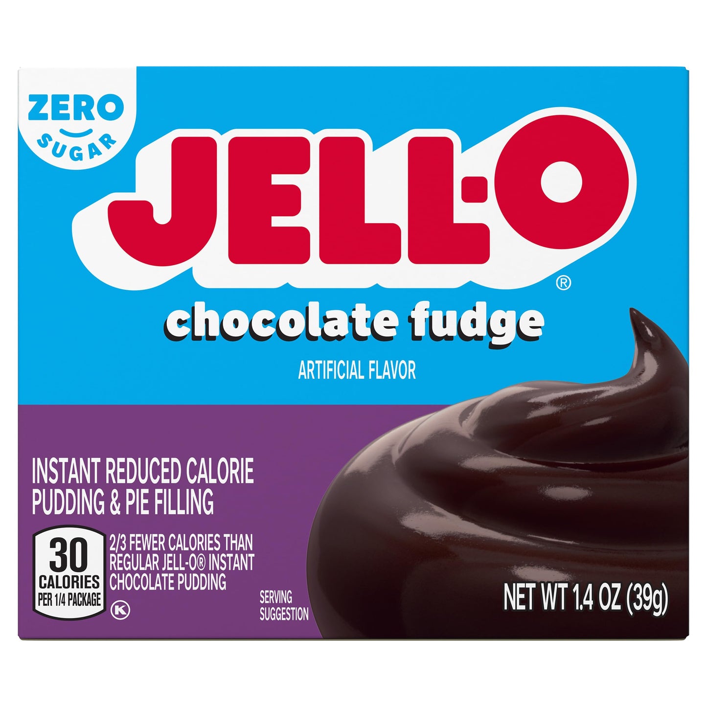 Jello Sugar Free Chocolate Fudge Pudding Mix 1.4oz Box