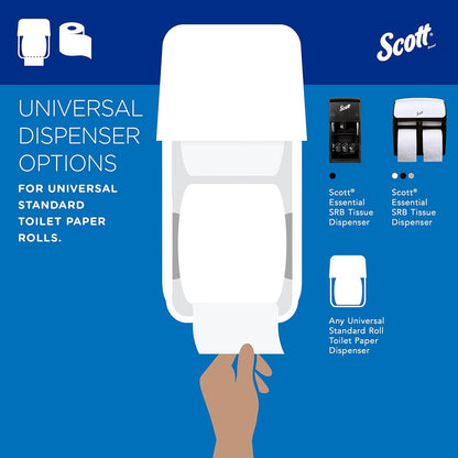 Scott Professional Standard Roll Toilet Paper (04460), with Elevated Design, 2-Ply, White, Individually wrapped, (550 Sheets/Roll, 80 Rolls/Case, 44,000 Sheets/Case)