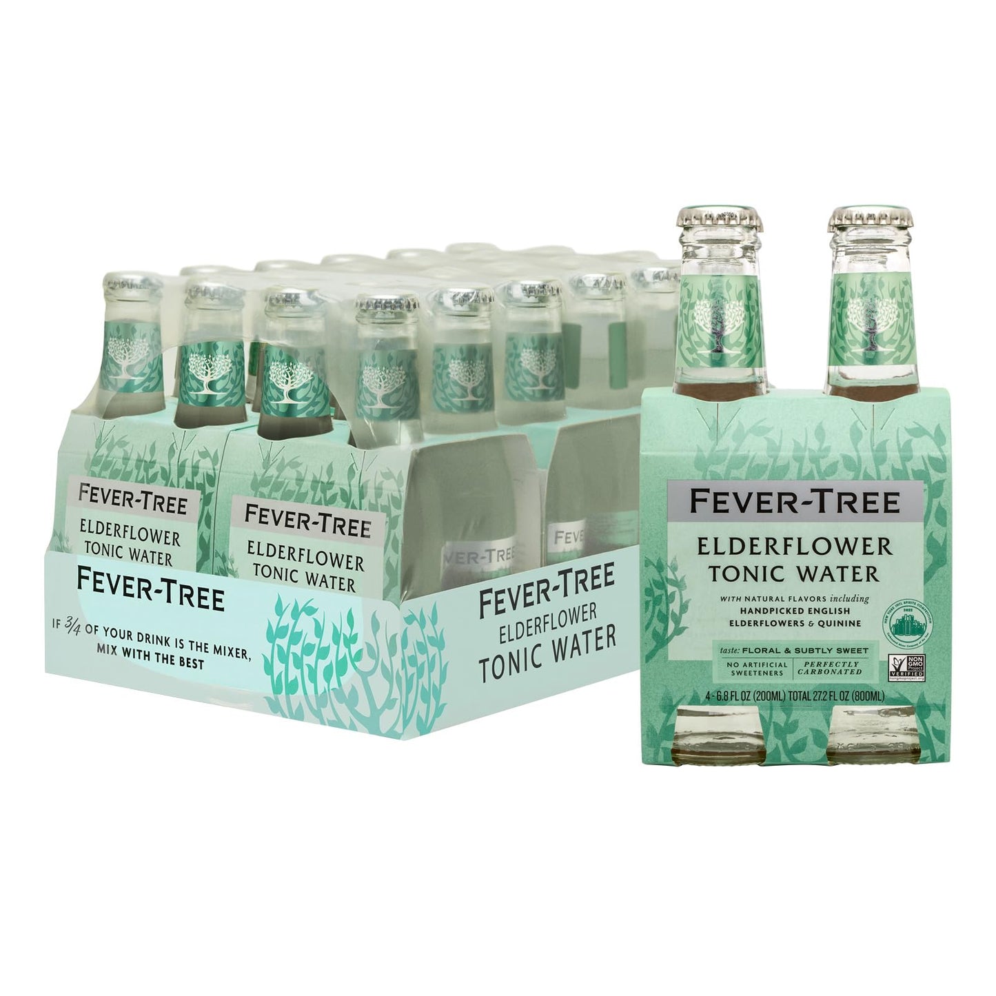 Fever-Tree Light Tonic Water Cans, 5.07 Fl Oz (Pack of 24), Lower in Calories, No Artificial Sweeteners, Flavorings or Preservatives (Packaging may vary)