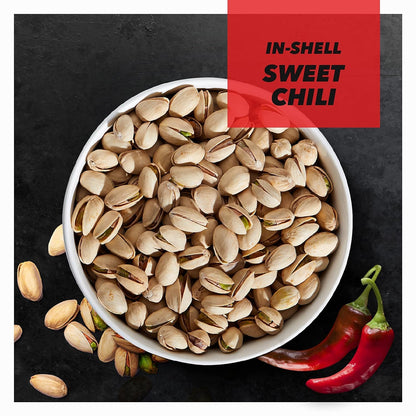 Wonderful Pistachios In Shell, Sweet Chili, 14 Ounce Bag, Protein Snack, On-the Go Snack