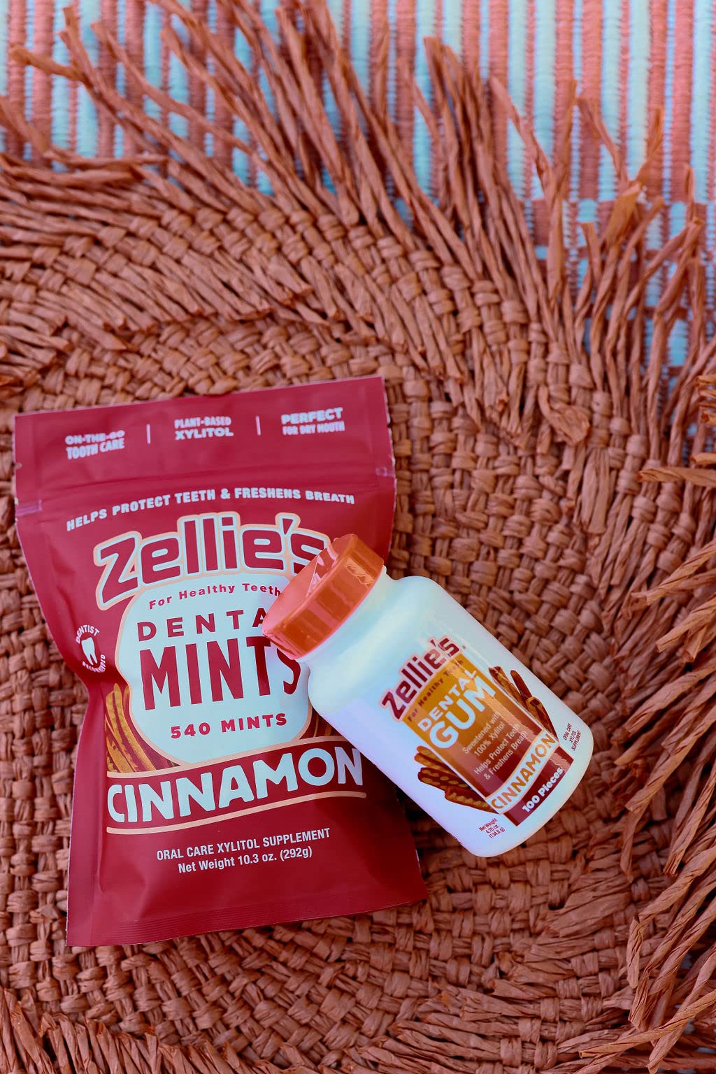 Zellie's | 100% Xylitol Sugar Free Cool Mint Breath Mints | Non-GMO, Low-Calorie, Gluten Free, Vegan & Kosher Mints