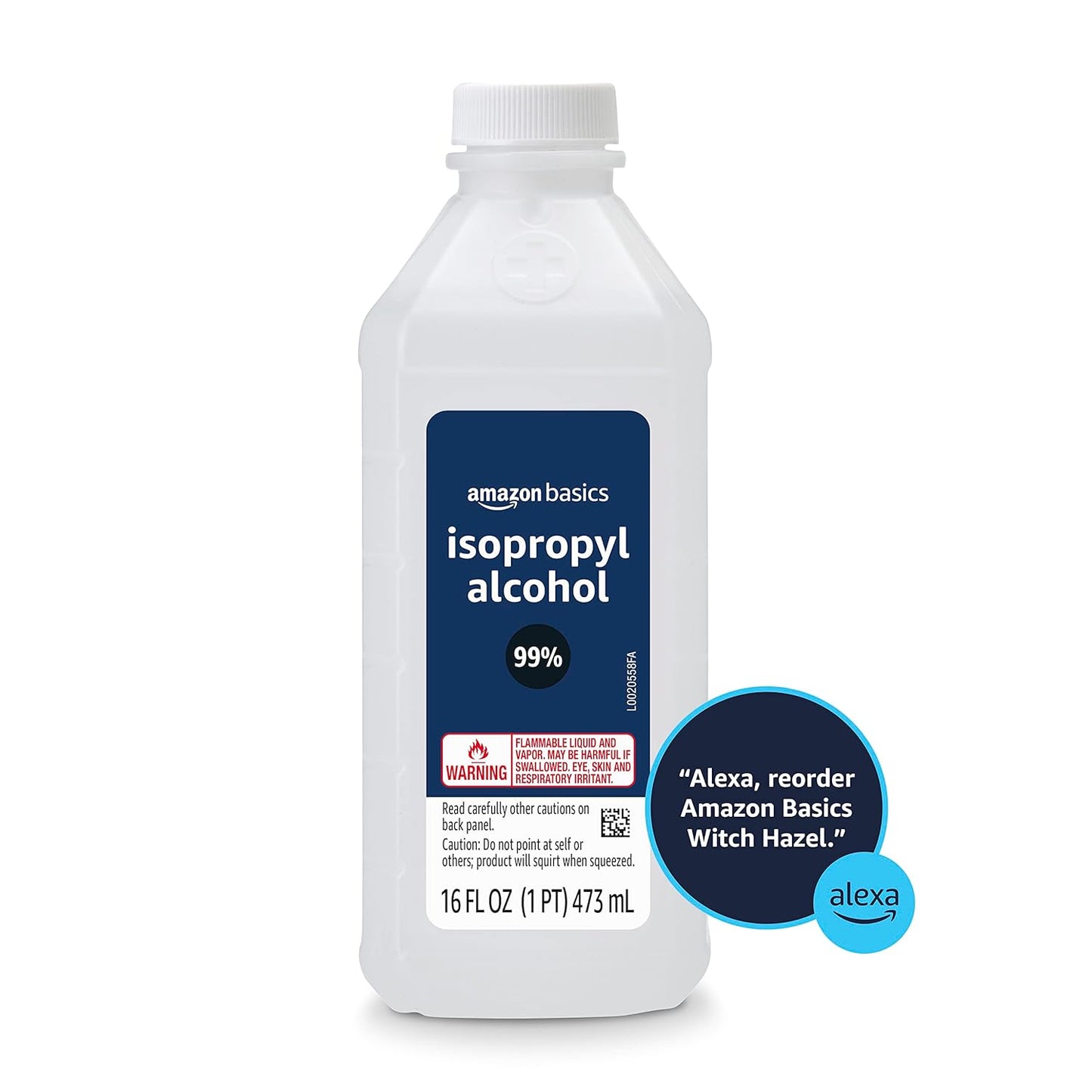 Amazon Basics 99% Isopropyl Alcohol First Aid For Technical Use,16 Fluid Ounces, 1-Pack (Previously Solimo)