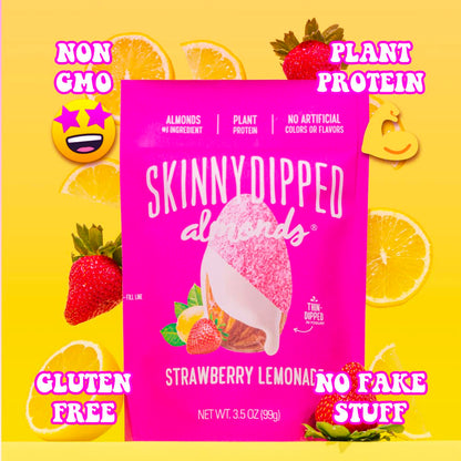 SkinnyDipped Snack Attack Minis Almond Variety Pack, Healthy Snack, Plant Protein, Gluten Free, 0.46 oz Mini Bags, Pack of 25