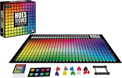 HUES and CUES - Vibrant Color Guessing Board Game for 3-10 Players Ages 8+, Connect Clues and Guess from 480 Color Squares