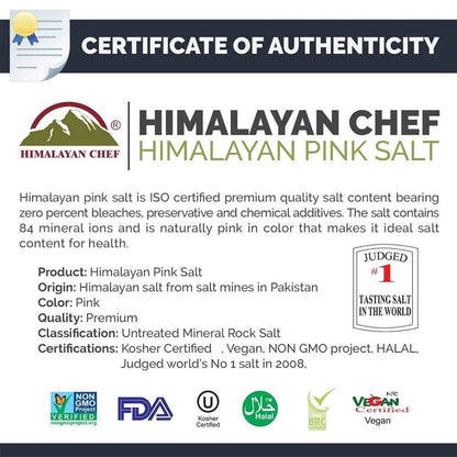 Himalayan Chef Pink Himalayan Salt, Fine Grain - 1 lbs (1 Pound Bag)