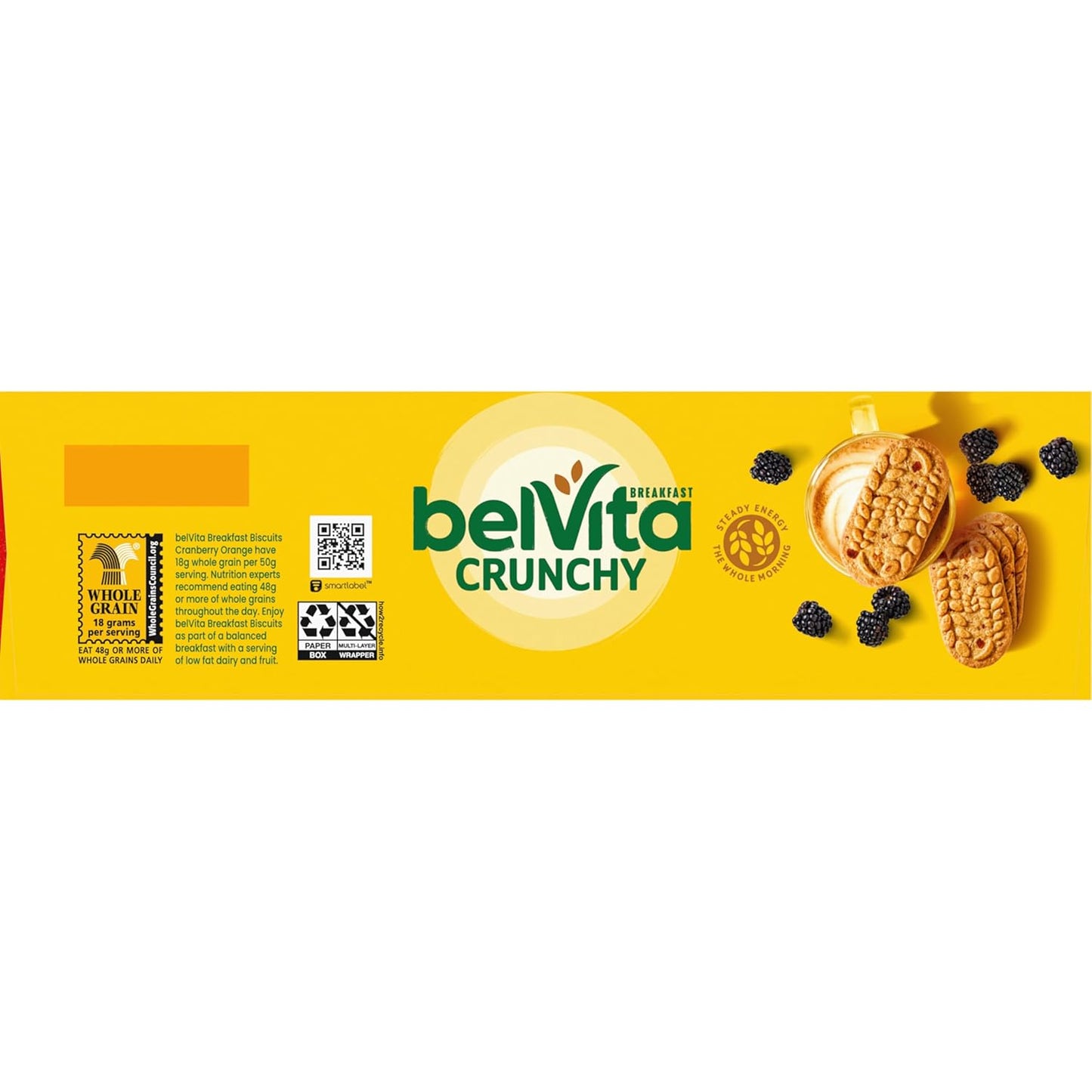 belVita Cranberry Orange Breakfast Biscuits, 8 Packs (4 Biscuits Per Pack)