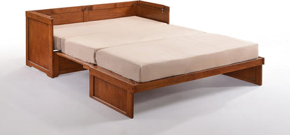 Night & Day Furniture Murphy Cube Cabinet Bed, Queen, Cherry