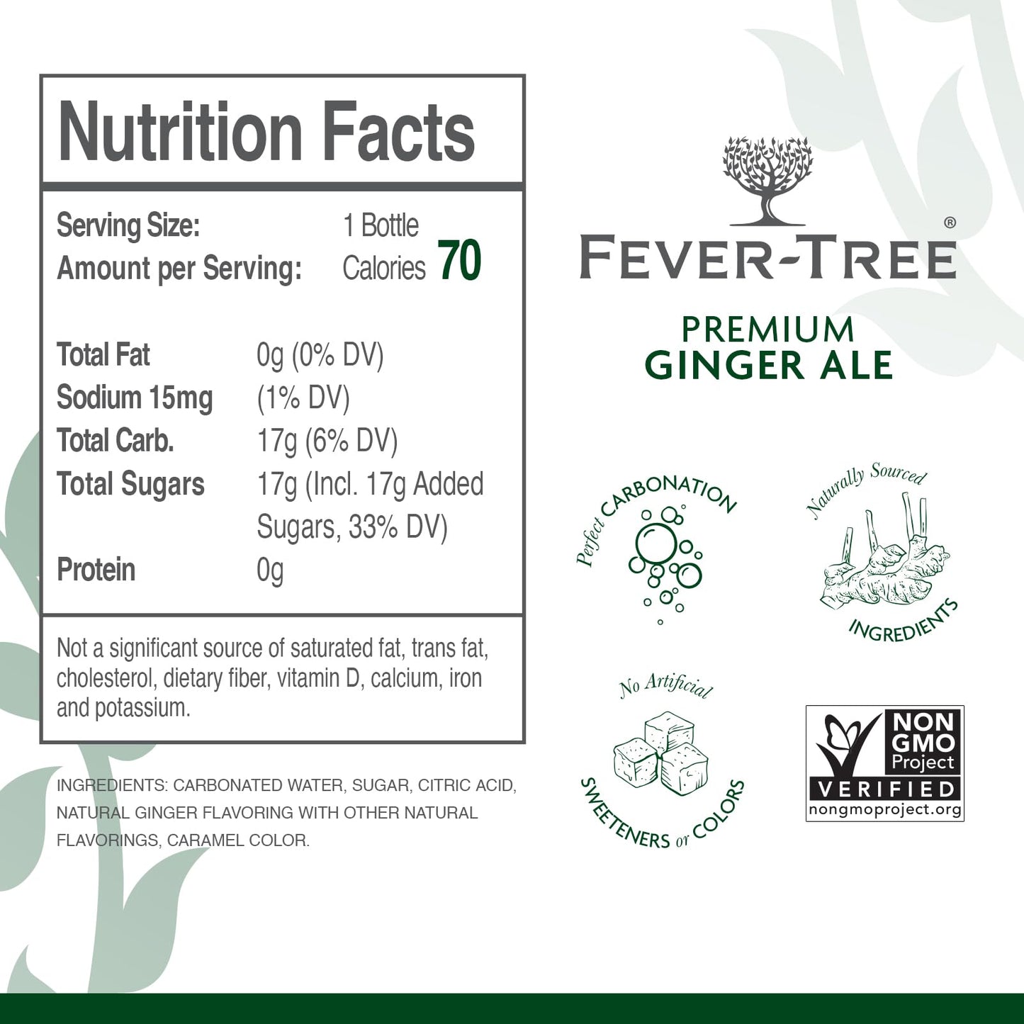 Fever Tree Ginger Beer - Premium Quality Mixer - Refreshing Beverage for Cocktails & Mocktails. Naturally Sourced Ingredients, No Artificial Sweeteners or Colors - 150 ML Cans - Pack of 24