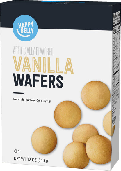 Amazon Brand - Happy Belly Vanilla Wafers, 12 ounce (Pack of 1)