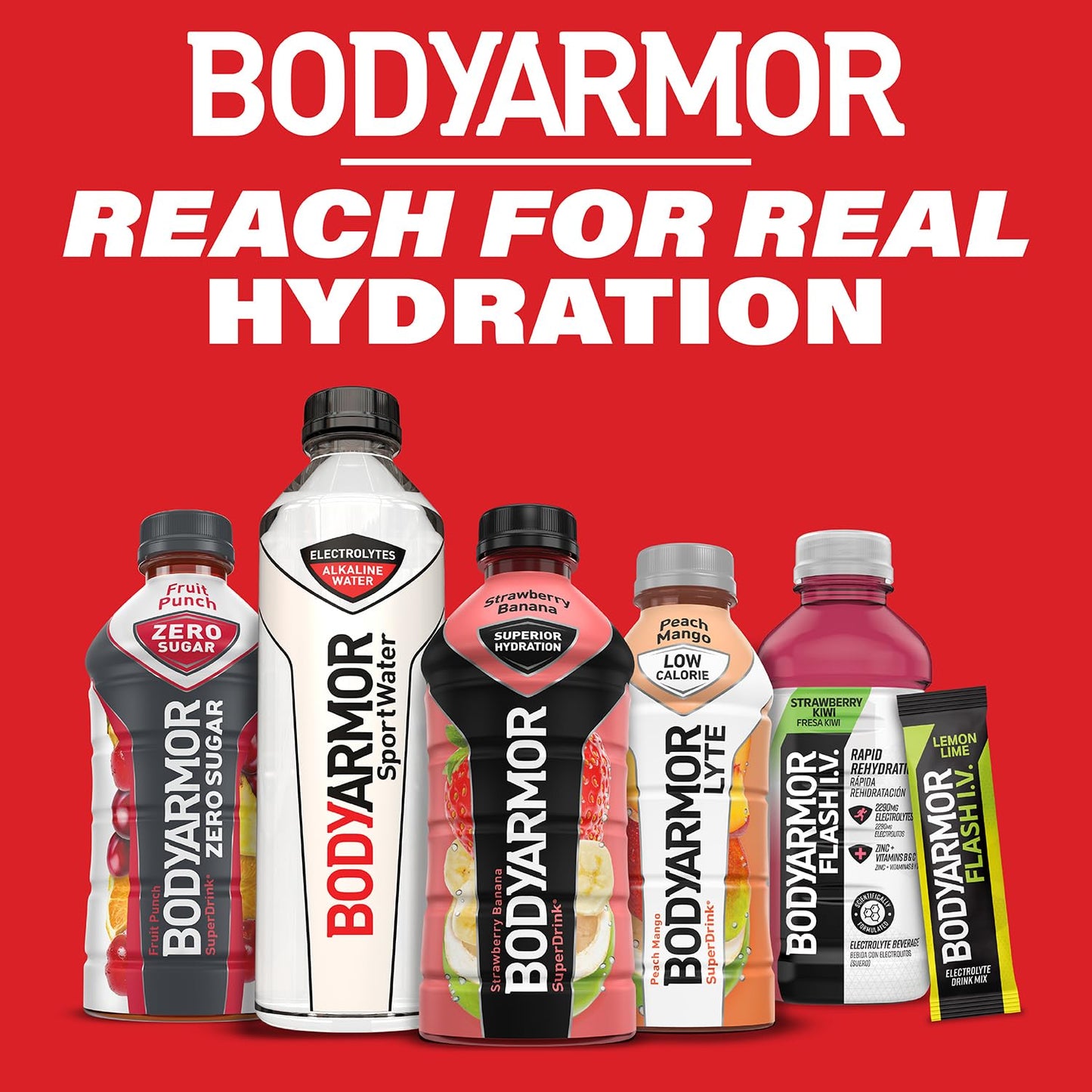 BODYARMOR ZERO Sugar Fruit Punch, Sugar Free Sports Drink - Low-Calorie Hydration - Natural Flavors with Potassium Packed Electrolytes, Antioxidants, and B-vitamins, 16 fl oz (pack of 12)