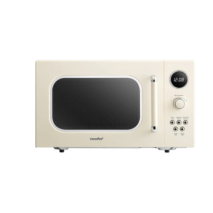 COMFEE' EM720CPL-PM Countertop Microwave Oven with Sound On/Off, ECO Mode and Easy One-Touch Buttons, 0.7 Cu Ft/700W, Pearl White