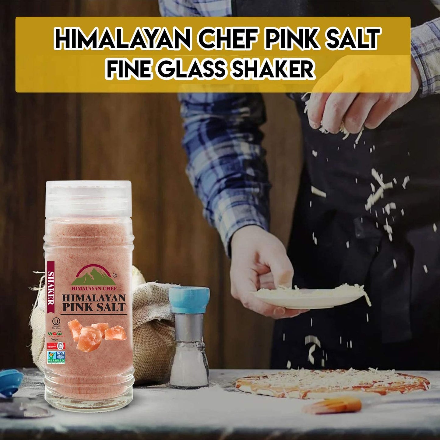 Himalayan Chef Pink Himalayan Salt, Fine Grain - 1 lbs (1 Pound Bag)