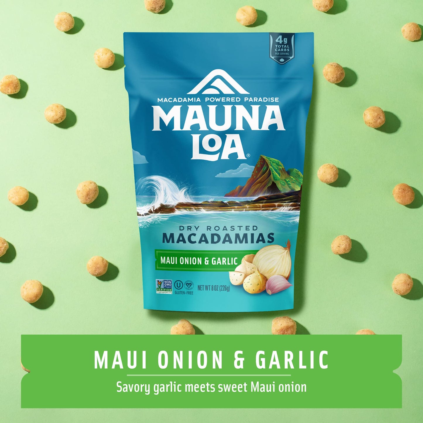 Mauna Loa Premium Hawaiian Roasted Macadamia Nuts, Sea Salt Flavor, 8 Oz