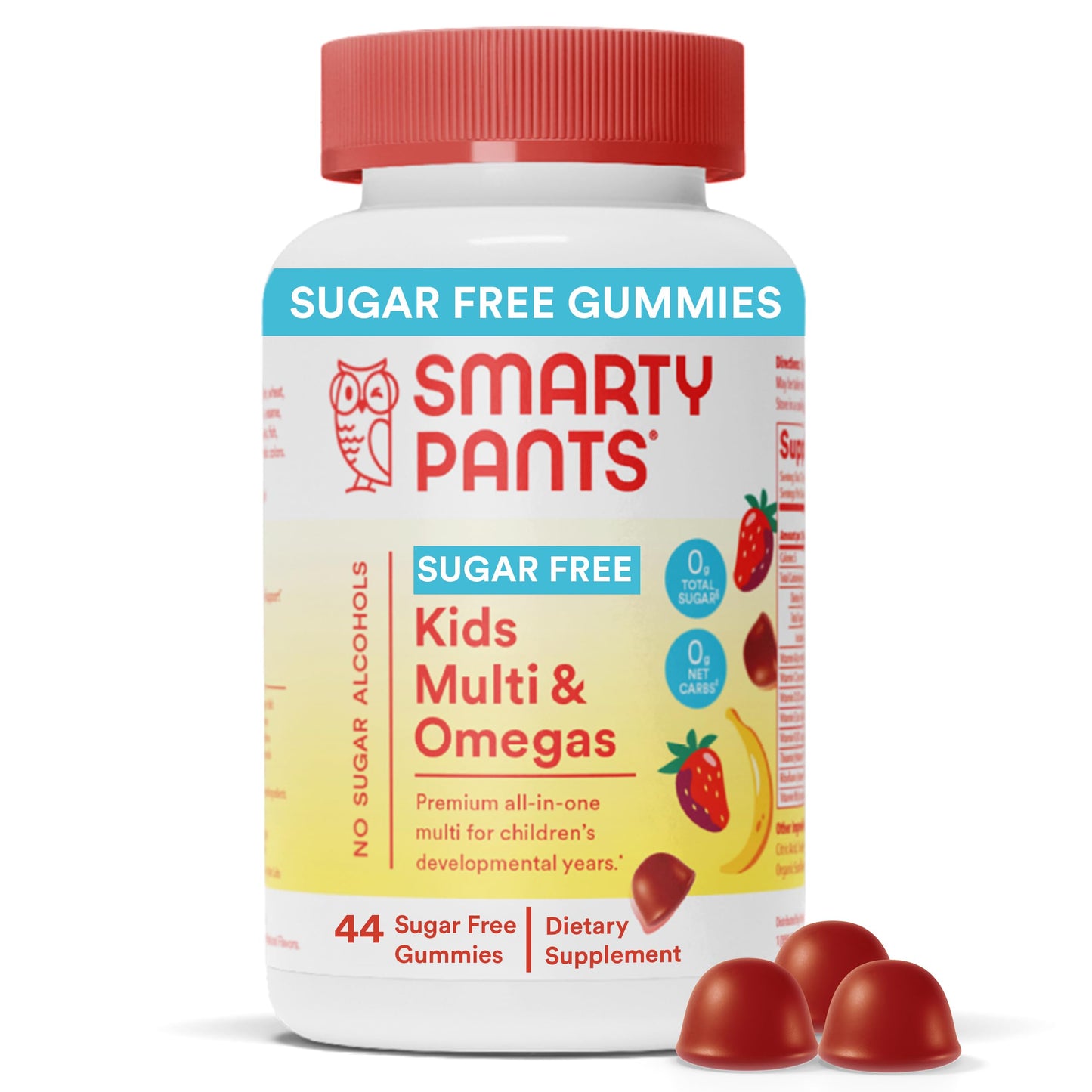 SmartyPants Kids Multivitamin Gummies: Omega 3 Fish Oil (EPA/DHA), Vitamin D3, C, Vitamin B12, B6, Vitamin A, K & Zinc for Immune Support, Gluten Free, Three Fruit Flavors, 120 Count (30 Day Supply)