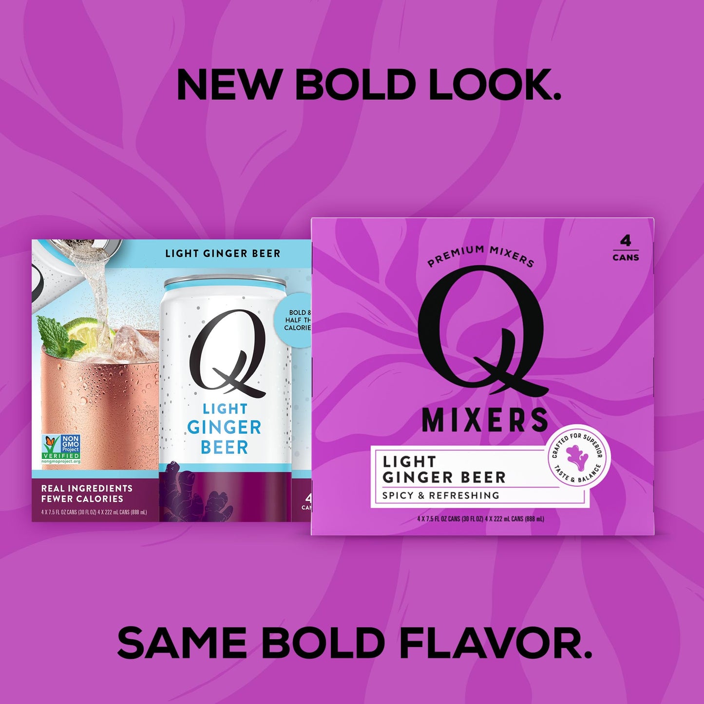 Q Mixers Tonic Water, Premium Cocktail Mixer Made with Real Ingredients, Only 45 Calories per Can, 7.5 Fl oz (Pack of 24)