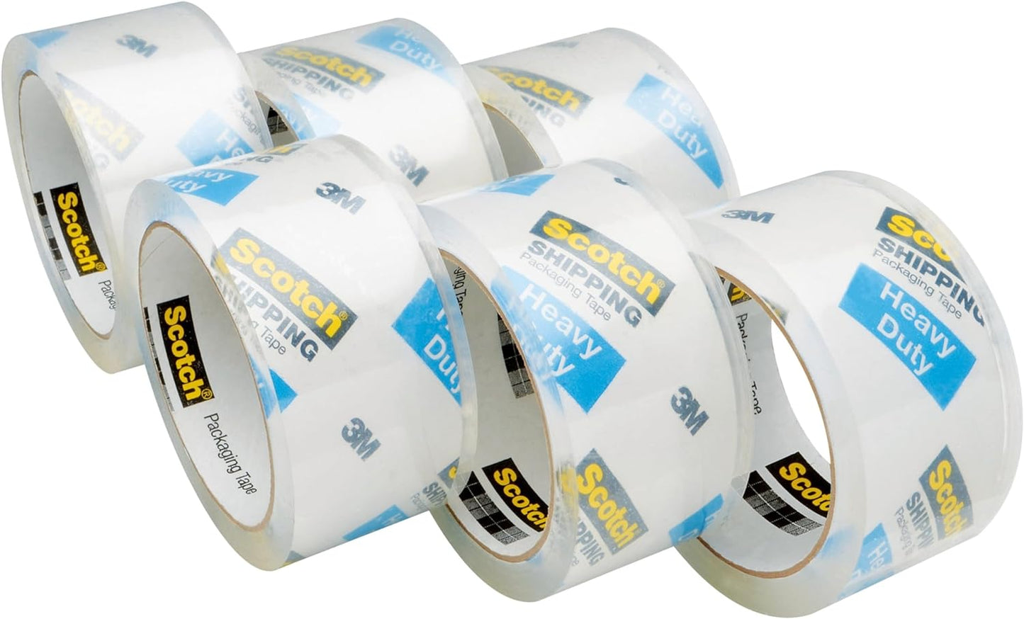 Scotch Heavy Duty Shipping Packing Tape, Clear, Shipping and Packaging Supplies, 1.88 in. x 54.6 yd., 6 Tape Rolls