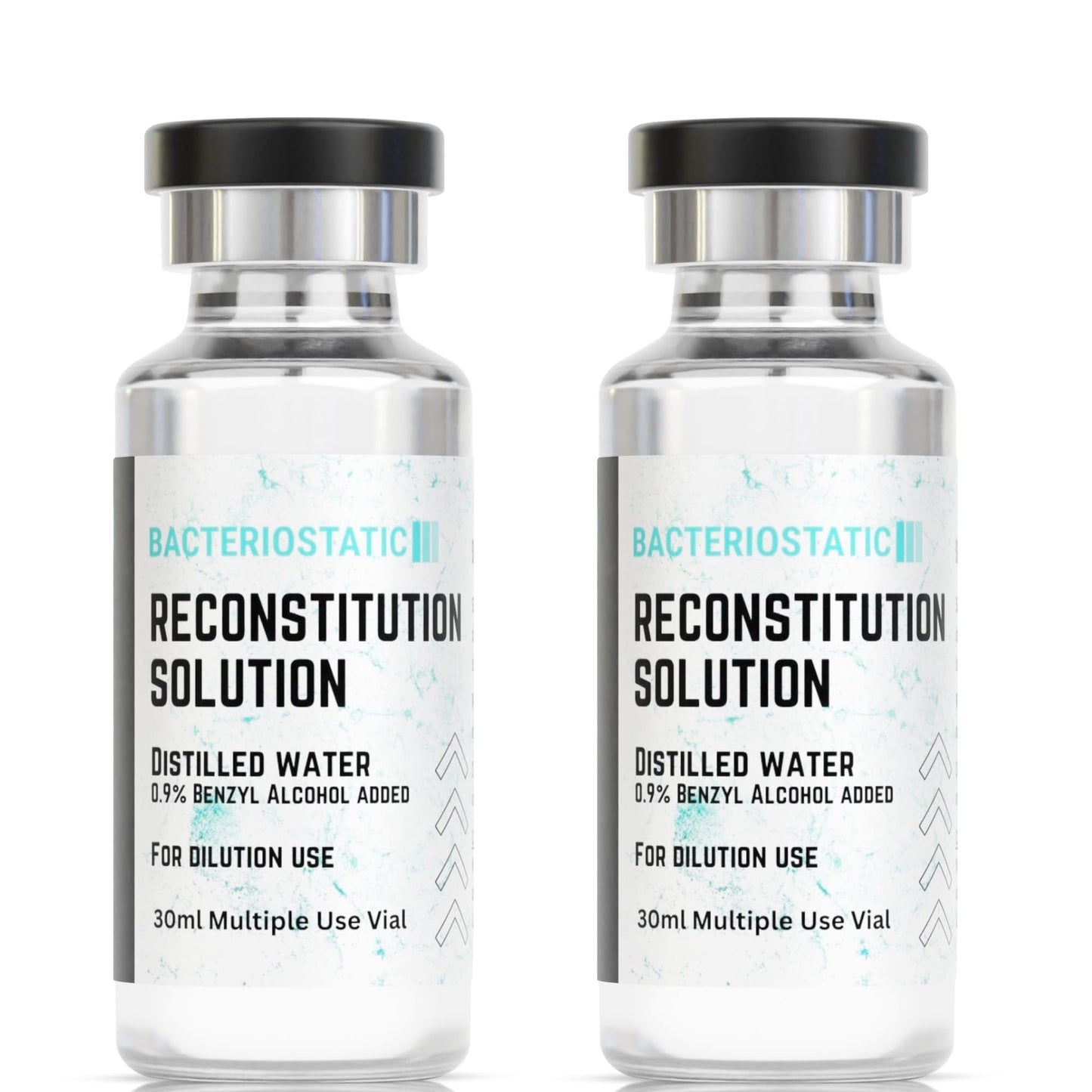 BACTERIOSTATIC Reconstitution Solution Pharma Grade 30 ml in Glass Vial, 2 Pack Sterile Injection Port