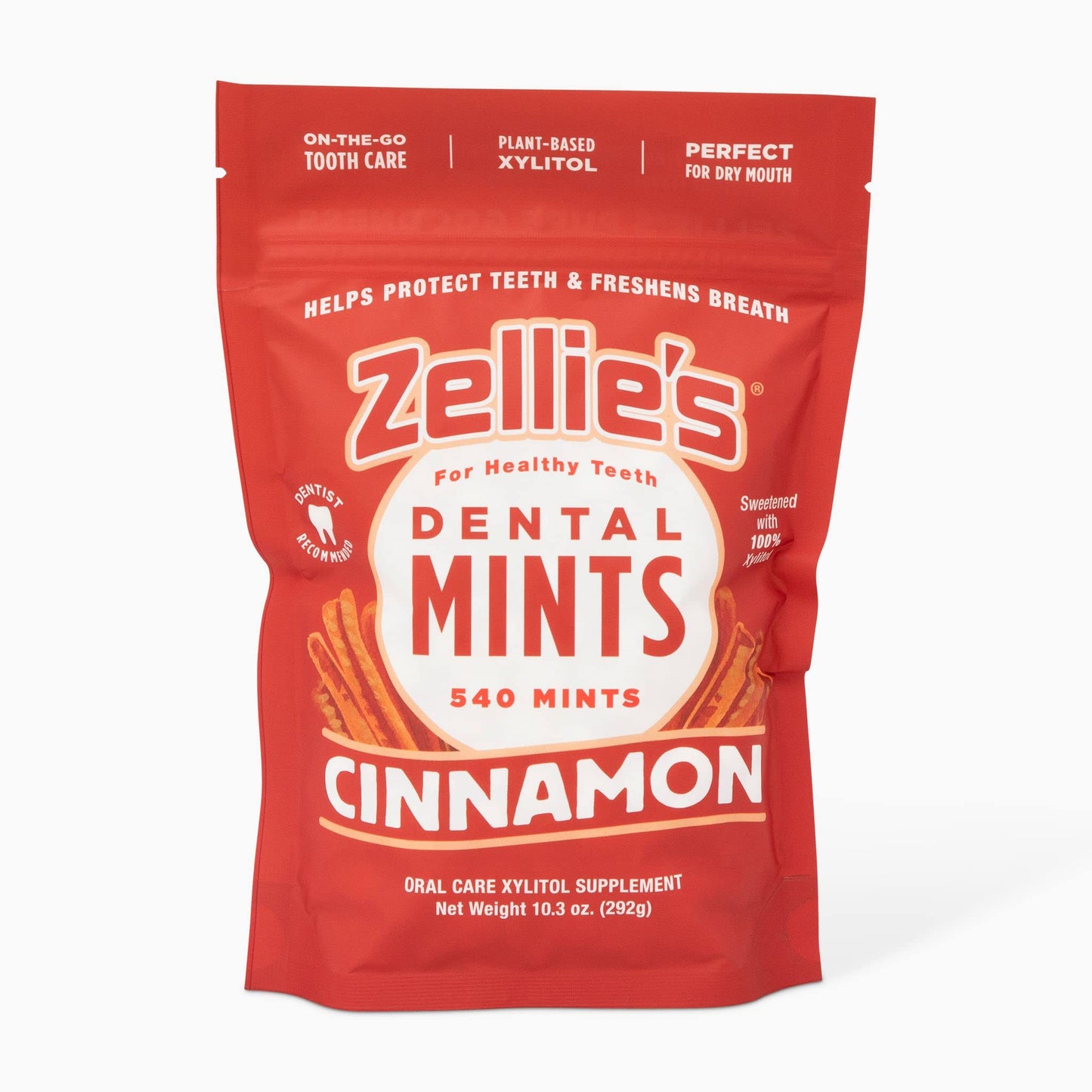 Zellie's | 100% Xylitol Sugar Free Cool Mint Breath Mints | Non-GMO, Low-Calorie, Gluten Free, Vegan & Kosher Mints