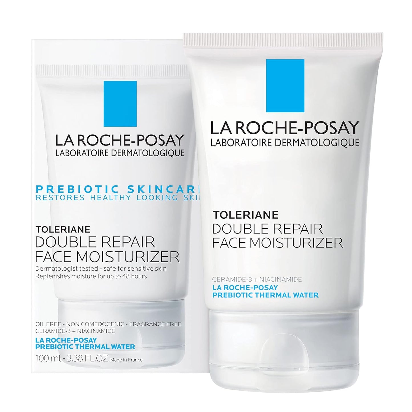 La Roche-Posay Toleriane Double Repair Face Moisturizer | Daily Moisturizer Face Cream with Ceramide and Niacinamide for All Skin Types | Oil Free | Fragrance Free